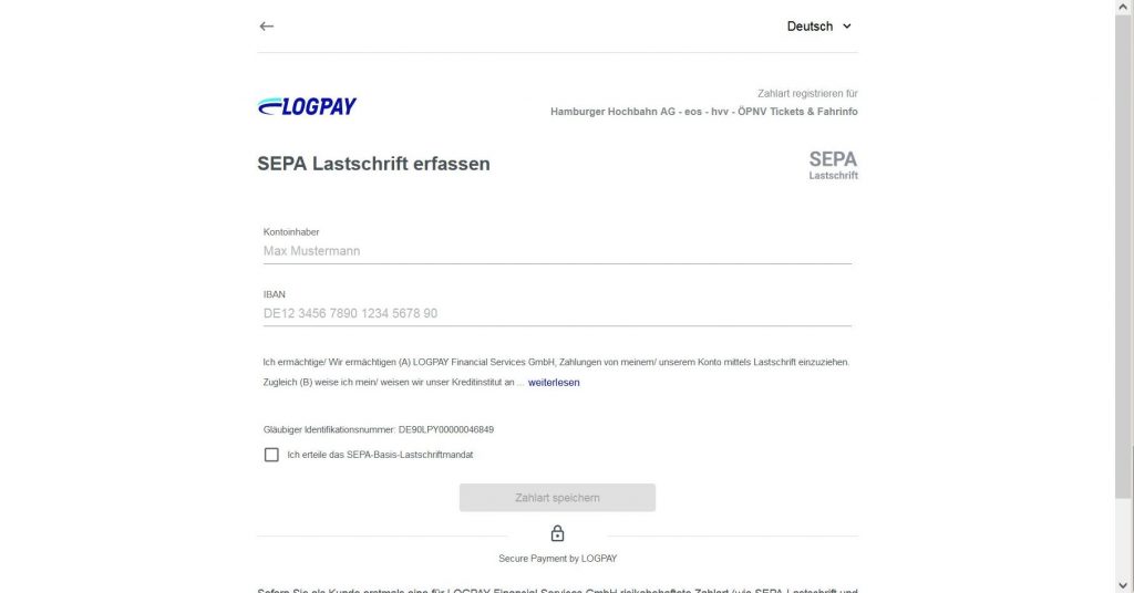 Anlegen eines Kontos bei meinhvv