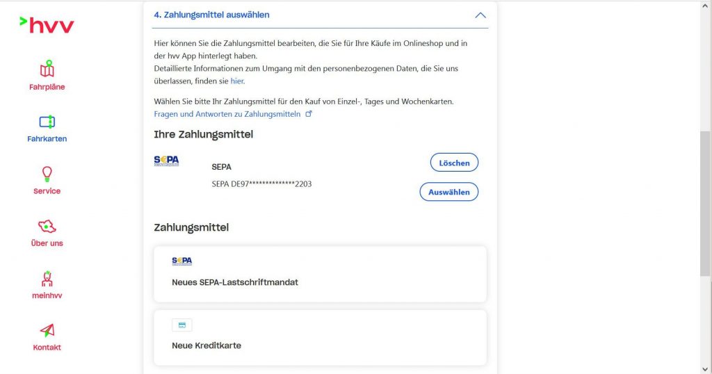 HVV-Fahrkartenkauf am Computer